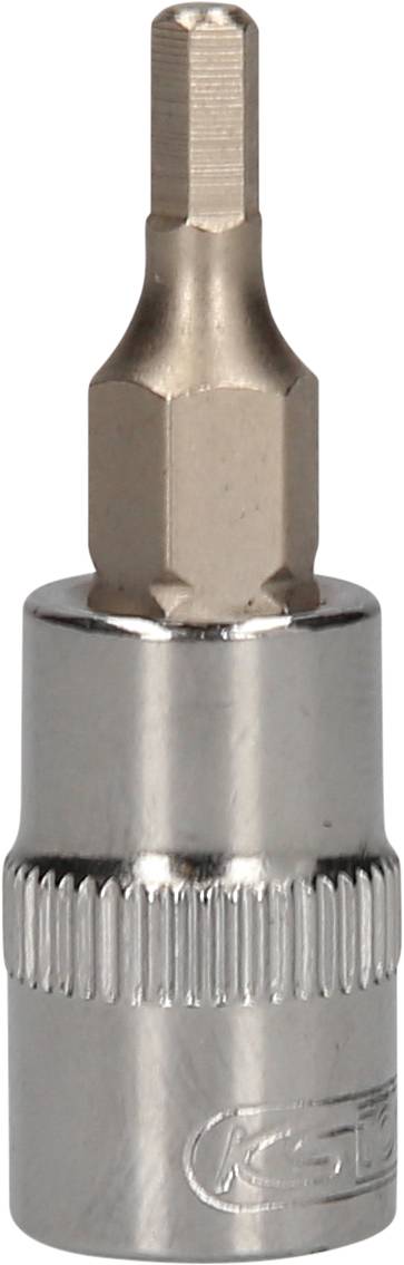 „Torx-Bit-Steckschlüssel-Einsatz mit sechseckigem Antrieb und gerändeltem Metallgriff, geeignet für mechanische und handwerkliche Anwendungen.“