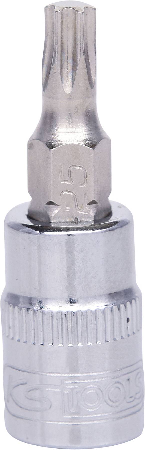 'KS Tools' Torx-Bit Nuss, silbern, mit markierter Größe T25 auf dem Schaft. Ideal für präzise Schraubarbeiten.
