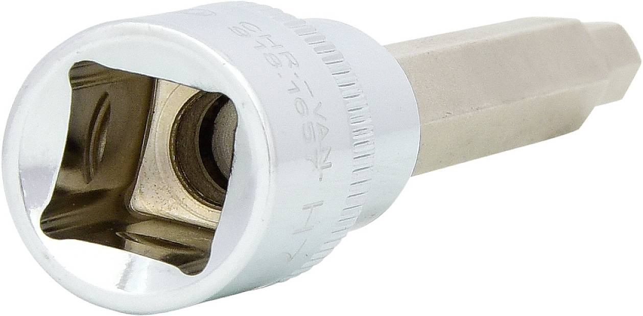 Sechskant-Schraubenkopf. Silberner Steckschlüssel, leicht angeschliffene Seite, verwendet für mechanische Arbeiten oder Reparaturen.