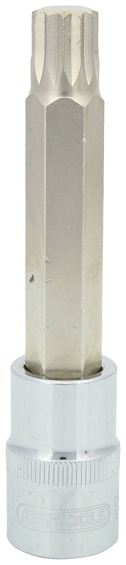 Metall-Steckschlüssel mit langem, geriffeltem Kopf. Wird für professionelle Reparatur- und Montagearbeiten verwendet.