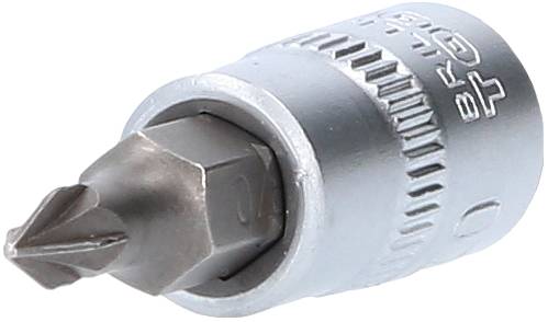 Schraubendreher-Bit mit Kreuz-Schlitz in Metallfassung, geeignet für mechanische Arbeiten und kompatibel mit verschiedenen Schraubendrehern.