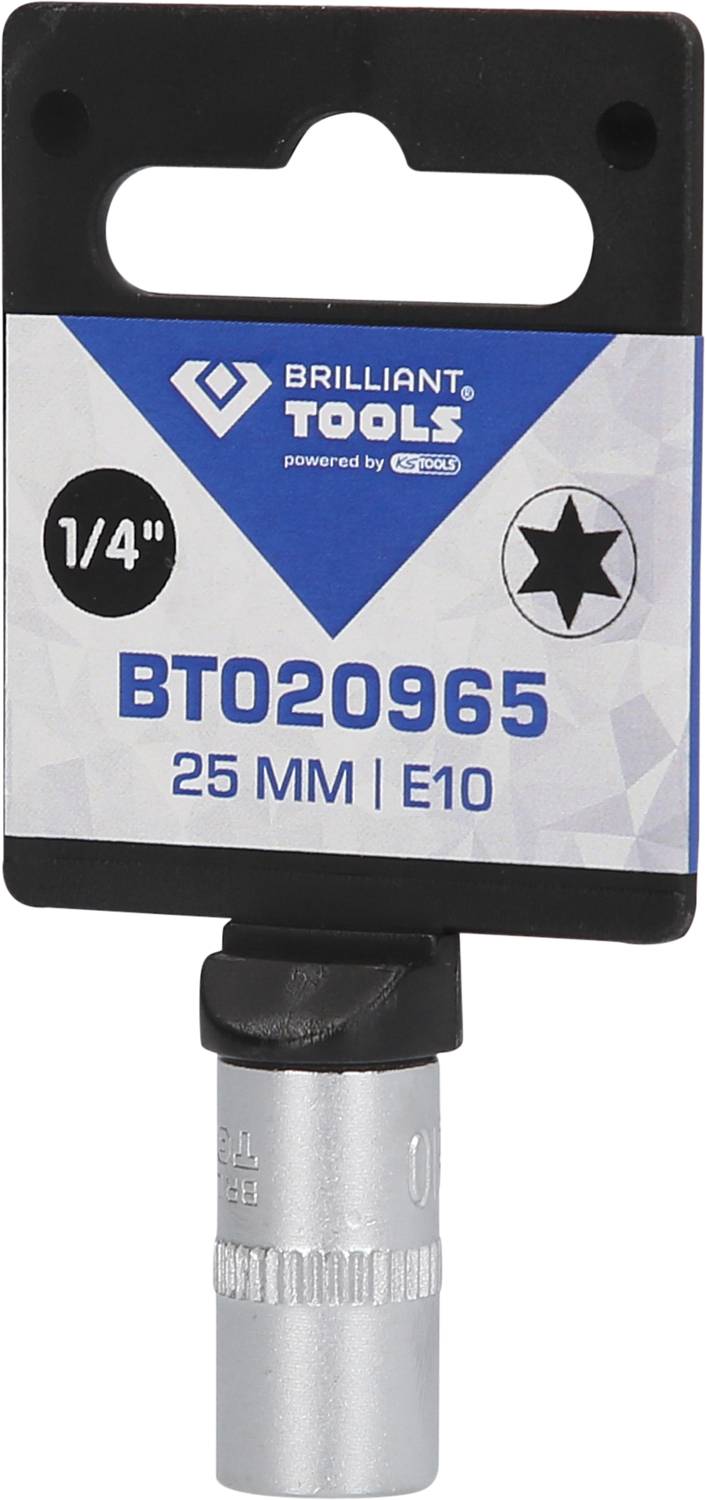 'Brilliant Tools' E10 25 mm Steckschlüssel mit 1/4