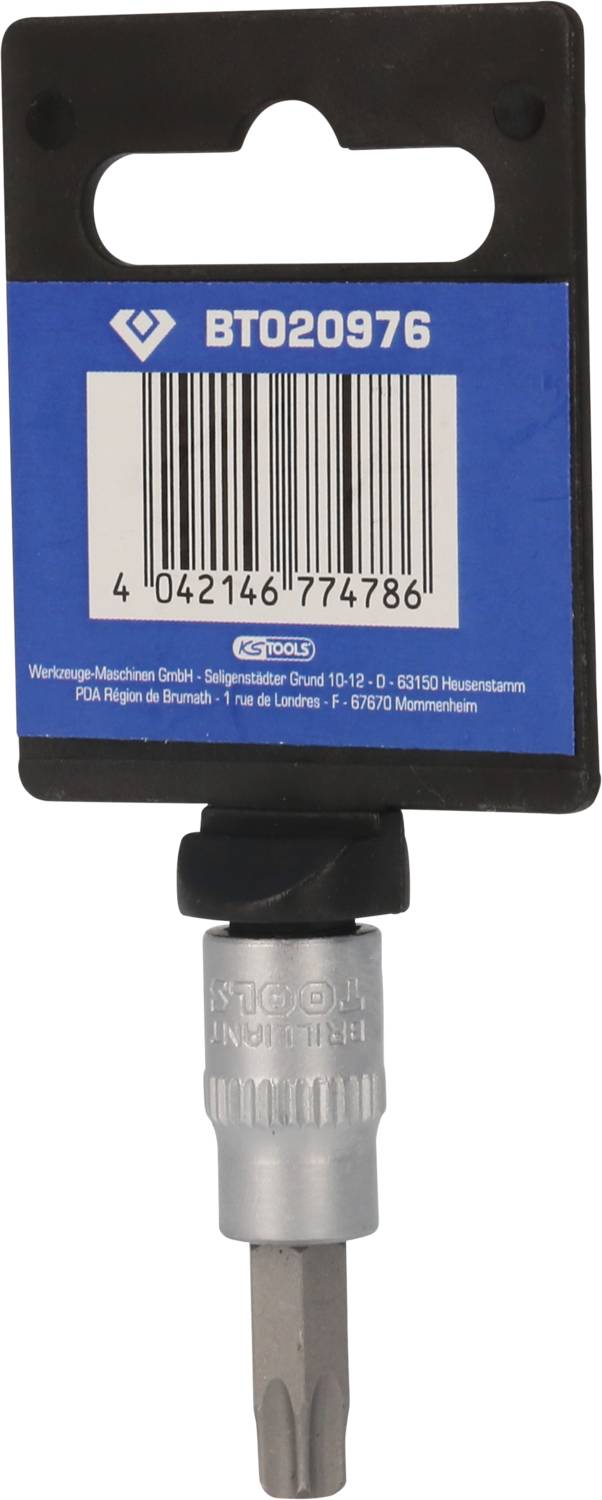 BT020976 Bit von Wera mit Barcode. Verpackt auf Kunststoffkarte mit Herstellerinformationen unten.