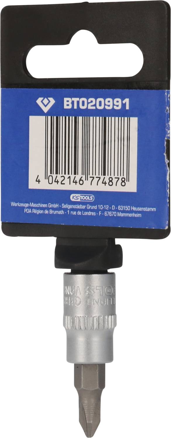 Bitaufsatz in Verpackung mit Barcode und Produktnummer BTO20991, geeignet für Maschinen jeglicher Art.