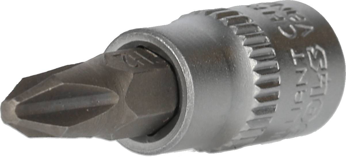 Ein Kreuzschlitz-Bitschraubendreher aus Metall für vielseitigen Einsatz in mechanischen Arbeiten.