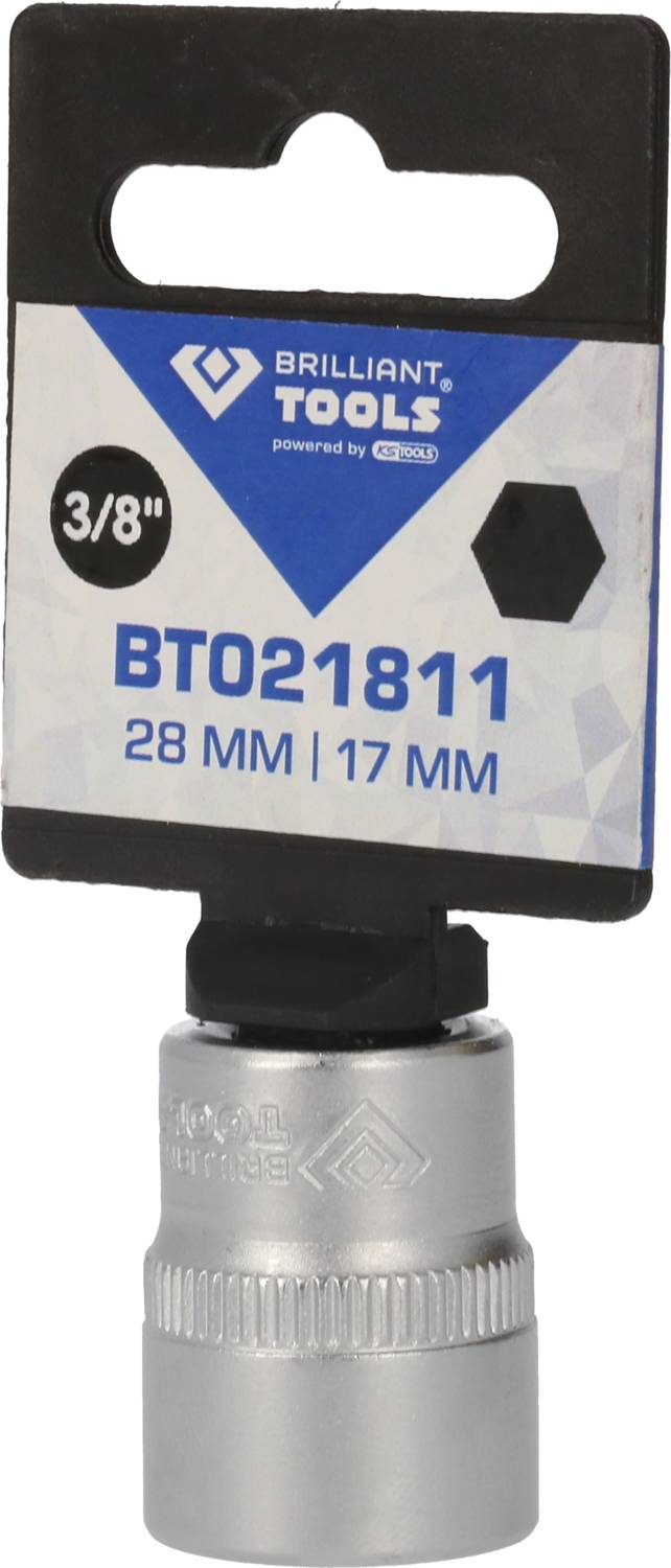 Steckschlüssel mit 3/8 Zoll Antrieb, 'BT021811', Größe: 28 mm | 17 mm, von Brilliant Tools. Geeignet für mechanische Anwendungen.