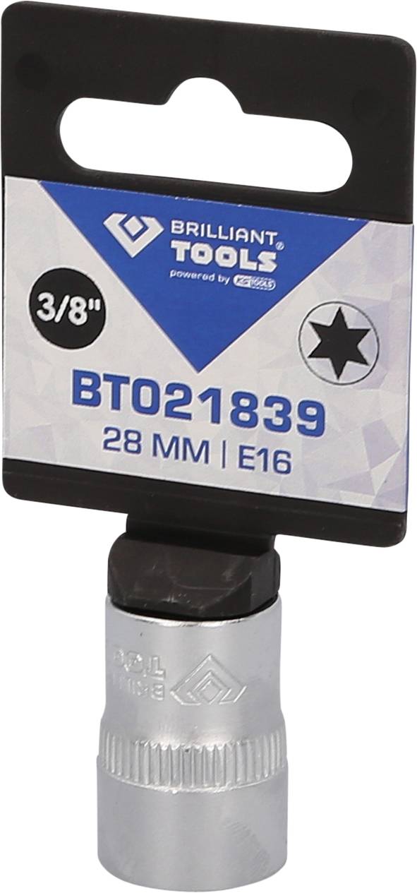 Stecknuss 3/8 Zoll, BT021839, 28 mm, E16, Brilliant Tools.