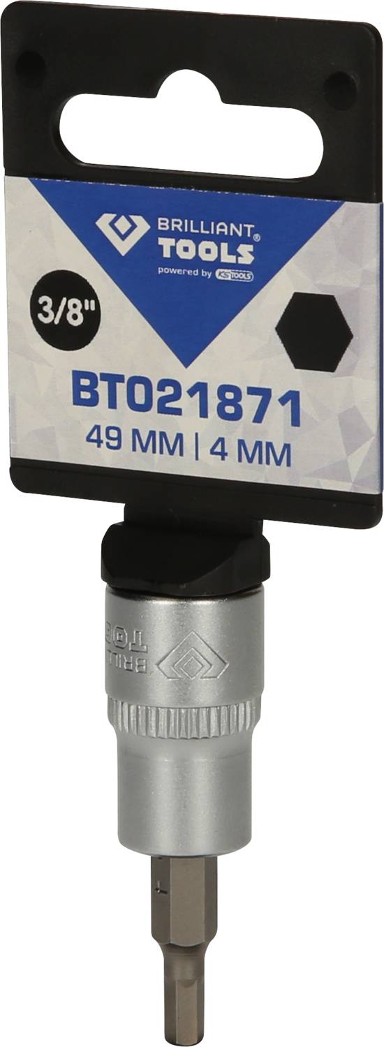 Brilliant Tools Bit-Adapter, 3/8 Zoll, Länge: 49 mm, Größe: 4 mm, Artikelnummer BT021871.