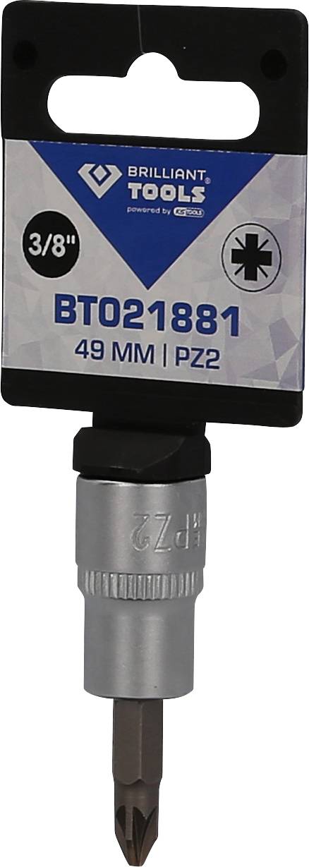 Schrauberbit BT021881, 49 mm, PZ2 von Brilliant Tools, geeignet für 3/8 Zoll Antrieb.