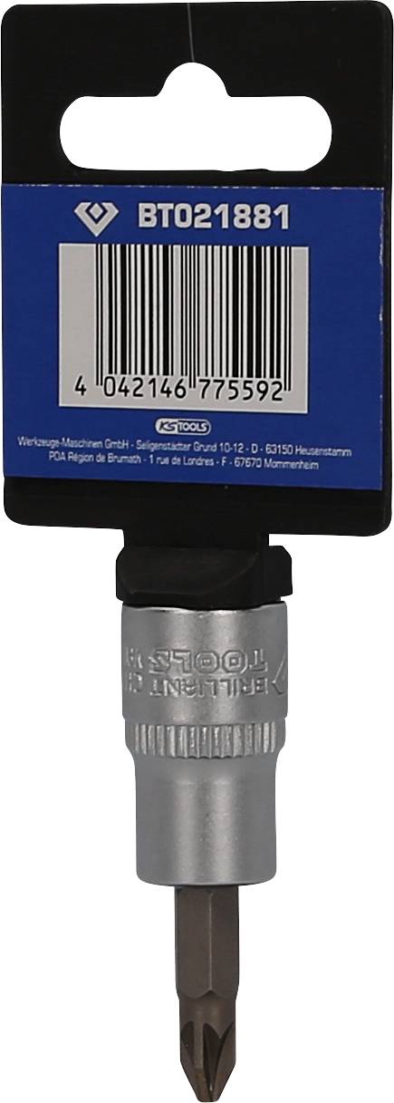 Schraubendrehereinsatz für Bits BT021881, Verpackung zeigt Produktnamen und Strichcode.
