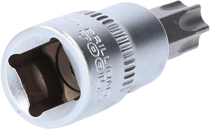 Schraubendreherbit mit Torx-Kopf und silbernem Metallgehäuse.