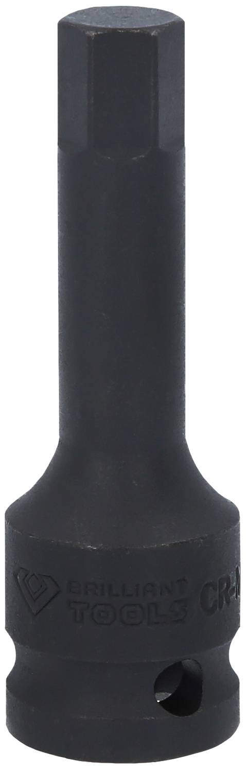 Langer Sechskant-Schraubendreher, schwarzes Metall, geeignet für Profis und Heimwerker.