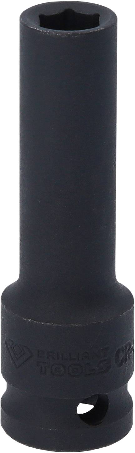 Ein schwarzer Steckschlüssel mit sechseckiger Öffnung, geeignet für Arbeiten an mechanischen Verbindungen.