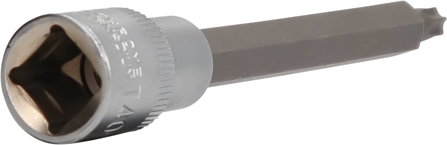 Torx-Schraubenschlüsselaufsatz mit sechseckigem Schaft und Torx-Kopf, genutzt zum Lösen oder Festziehen von Schrauben.