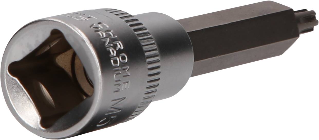 Sechskant-Bit aus Chrom-Vanadium-Stahl.