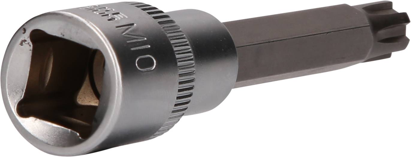 Steckschlüsseleinsatz mit T-Profil für Handwerkzeuge, Größe M10, aus Metall, für Schraubarbeiten.