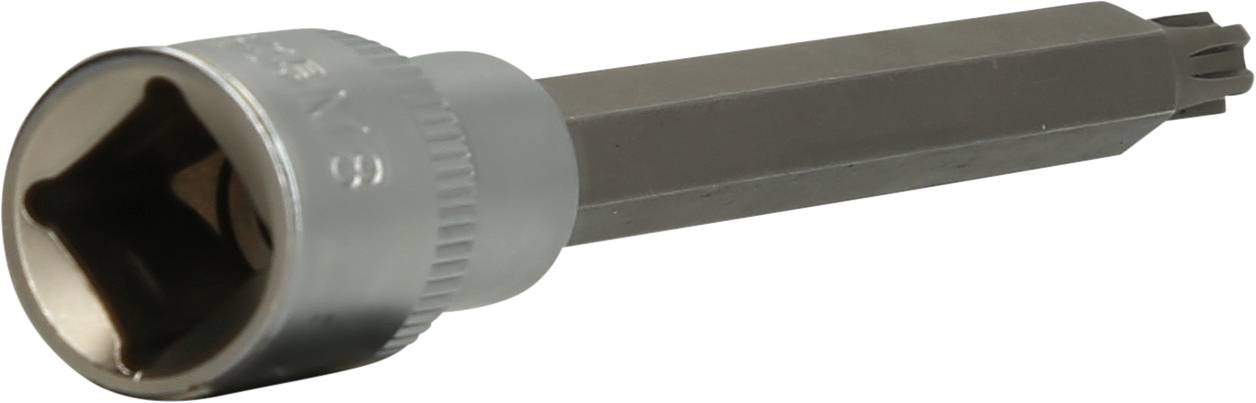 Steckschlüsseleinsatz mit Torx-Profil, Werkzeug zur Befestigung oder Lösung von Schrauben in entsprechender Größe.