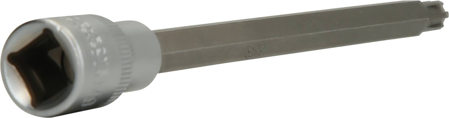 Silberfarbener Sechskantaufsatz mit langer Verlängerung für Schrauben