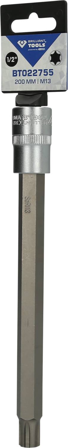 Halbzoll-Bit-Verlängerung mit sechskantigem Schaft, silberfarben, Länge 200 mm, Artikelnummer BTO22755.