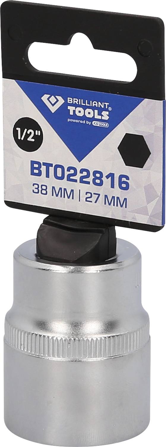 Stecknuss 1/2 Zoll, BT022816, 38 mm x 27 mm, von Brilliant Tools.