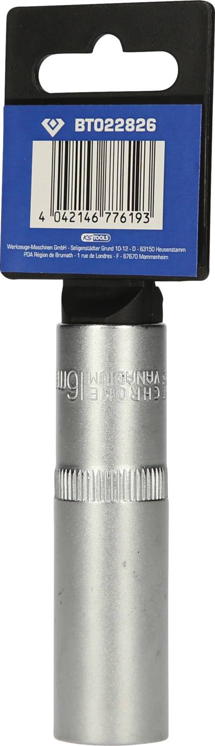 Metallschneidewerkzeug in zylindrischer Form, in silberner Farbe, mit einer blauen Verpackung oben, die eine Barcode-Nummer zeigt.