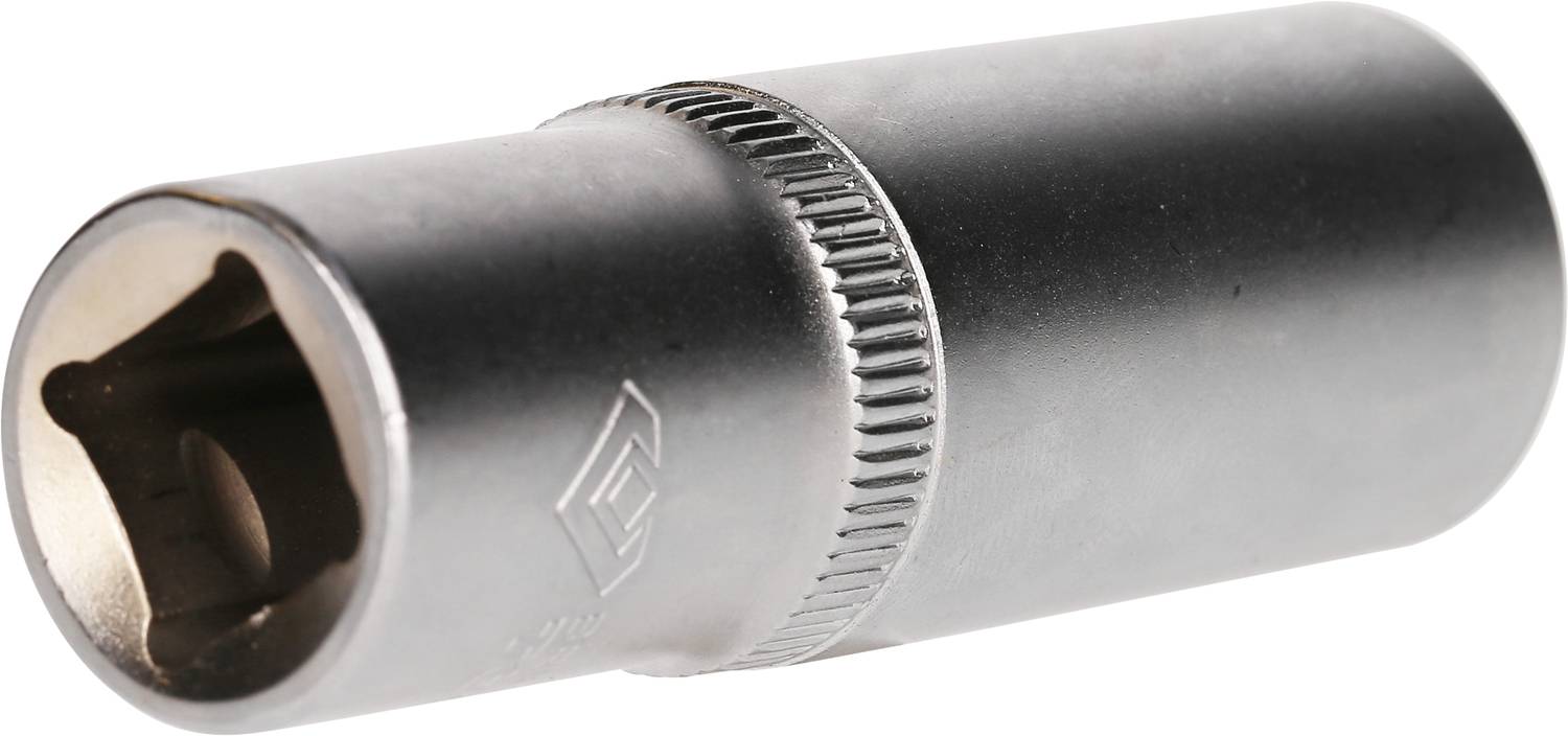 Metall-Steckschlüsselaufsatz mit gerändeltem Griff, sechseckige Öffnung für Schraubenmuttern.