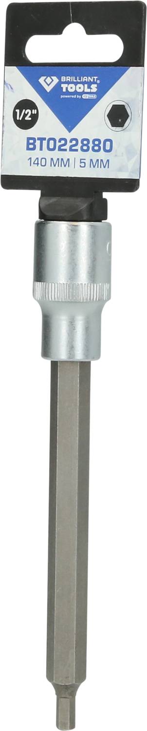 '1/2 Zoll Sechskantschlüssel-Bit' mit 140 mm Länge und 5 mm Spitze, markiert mit 'TOOLINX TOOLS' auf der Verpackung.