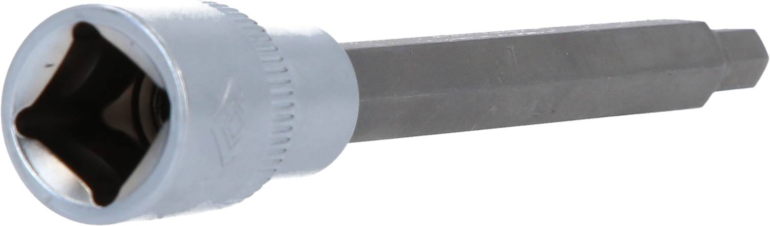 Ein sechskantiger Steckschlüssel-Aufsatz, der für die Verwendung mit einem Schraubenzieher oder einer Ratsche vorgesehen ist.