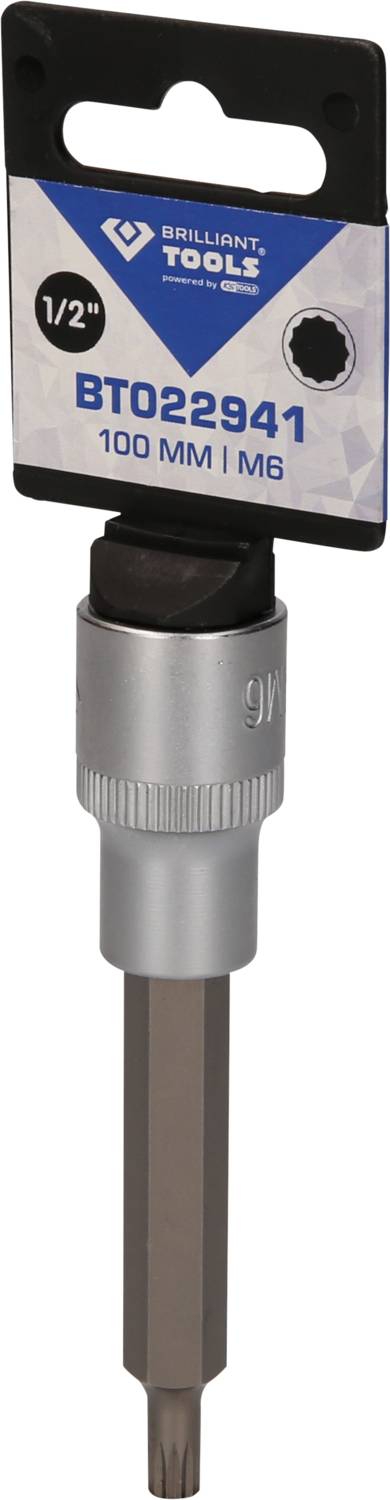 Winkelschraubendreher mit 1/2 Zoll Anschluss, Modell BT022941, Länge 100 mm, Größe M6, von Brilliant Tools.
