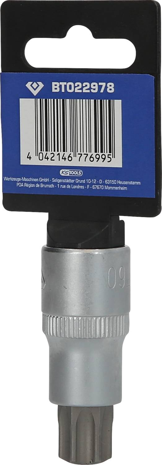 Steckschlüsseleinsatz mit Etikett: 'BT022978', Barcode darunter. Marke 'KS Tools', Artikelname nicht enthalten.