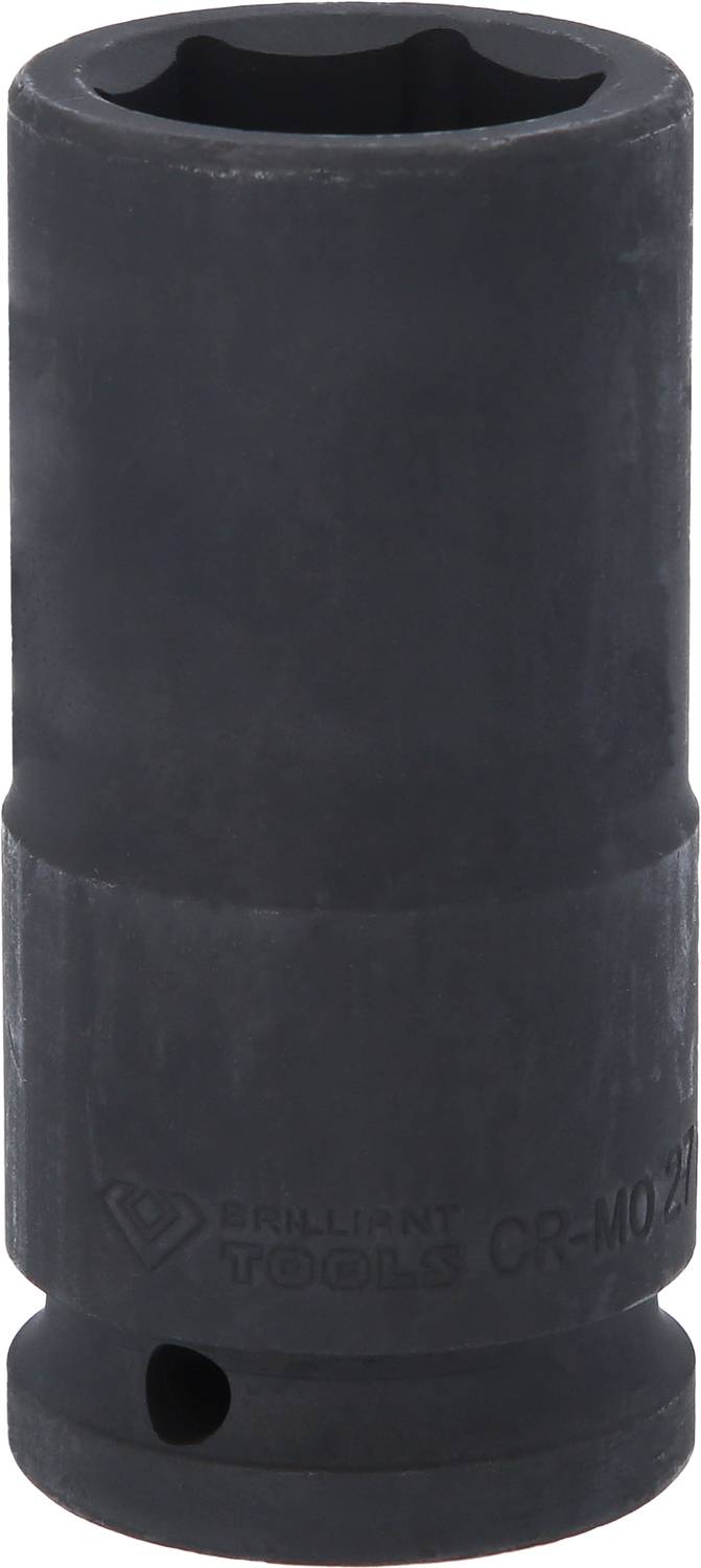 Stecknuss aus schwarzem Metall, geeignet für den Einsatz mit einem Drehmomentschlüssel oder einer Ratsche.