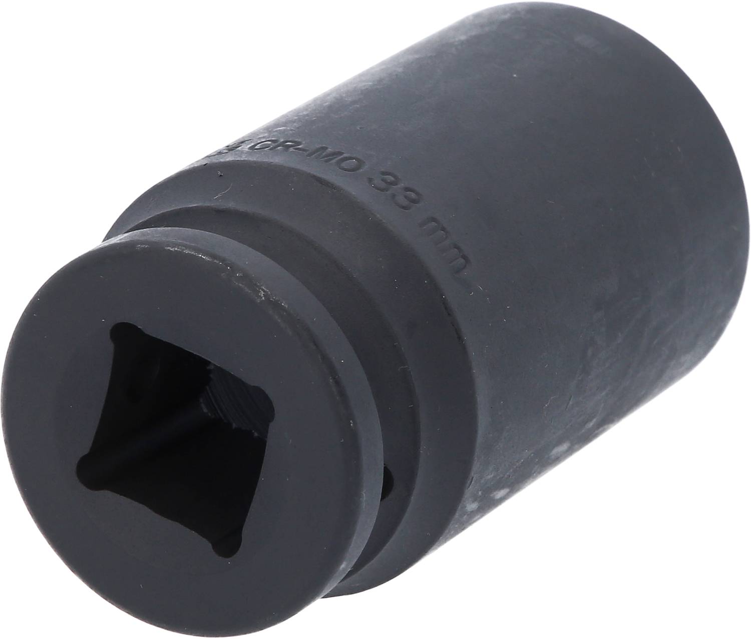 Steckschlüssel-Einsatz aus Metall, 6-kantig, 33 mm, angerautes Finish.