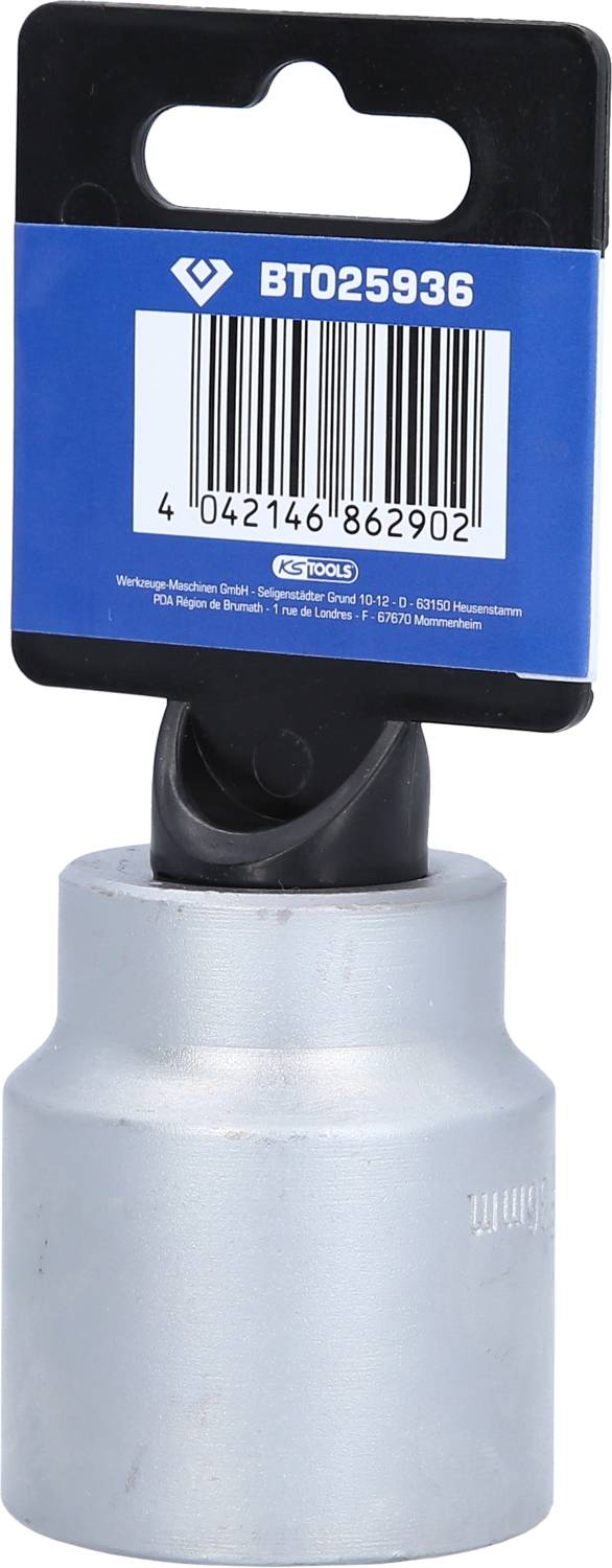 Metall-Steckschlüssel mit Barcode-Etikett oben. Produktnummer 'BT025936'. Hauptsächlich für Reparaturen und Wartungen verwendet.