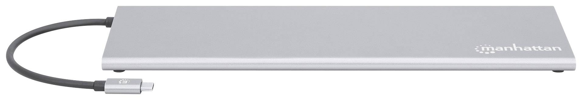 Manhattan USB-C® Dockingstation 130578 Passend für Marke Dockingstations: Universal inkl. Ladefunktion, integrierter Kartenleser, USB-C® Power De