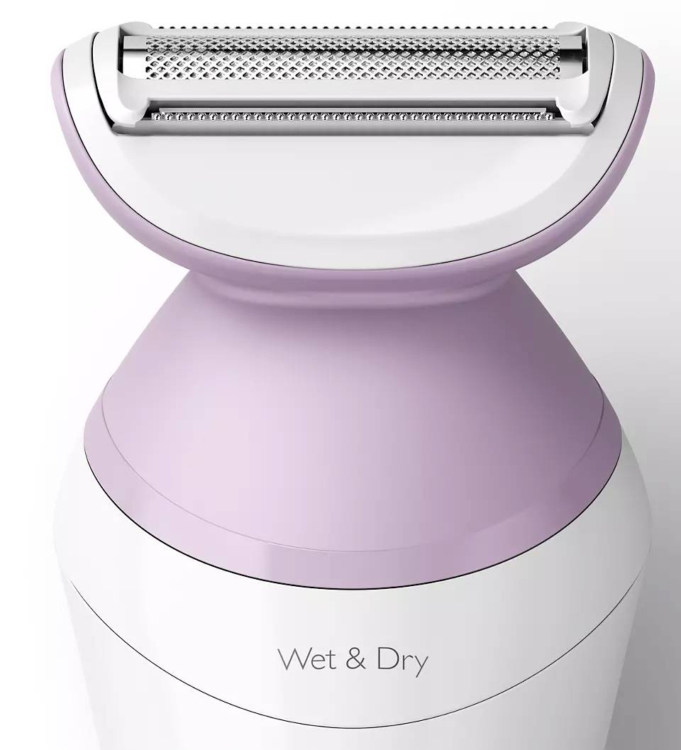 Philips Bodycare Lady Shaver Series 6000 Damenrasierer Weiß, Lila
