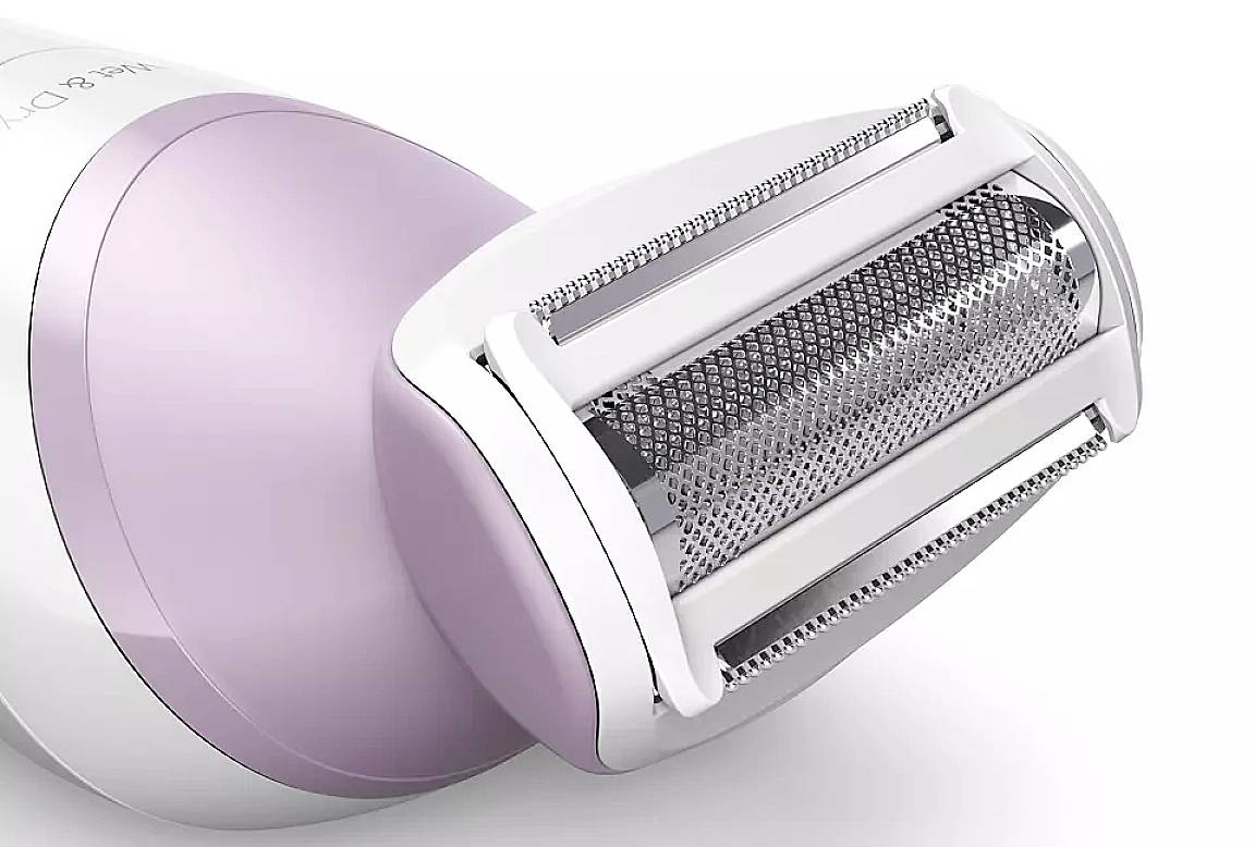 Philips Bodycare Lady Shaver Series 6000 Damenrasierer Weiß, Lila