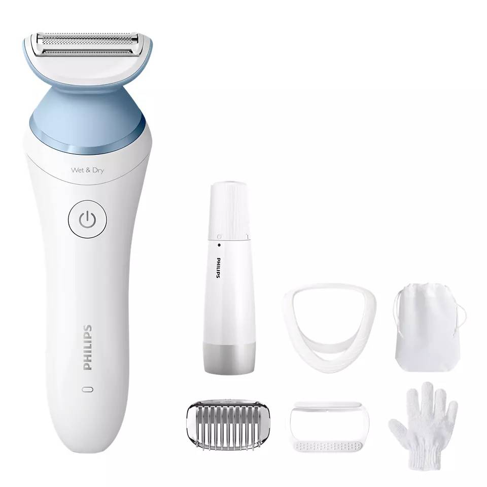 Philips Lady Shaver Series 8000 Damenrasierer Weiß, Blau