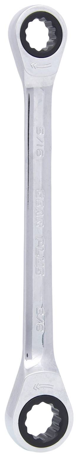 Doppelmaulschlüssel aus Metall mit schwarzem Gummigriff an beiden Enden, geeignet zum Lösen und Festziehen von Schrauben und Muttern.