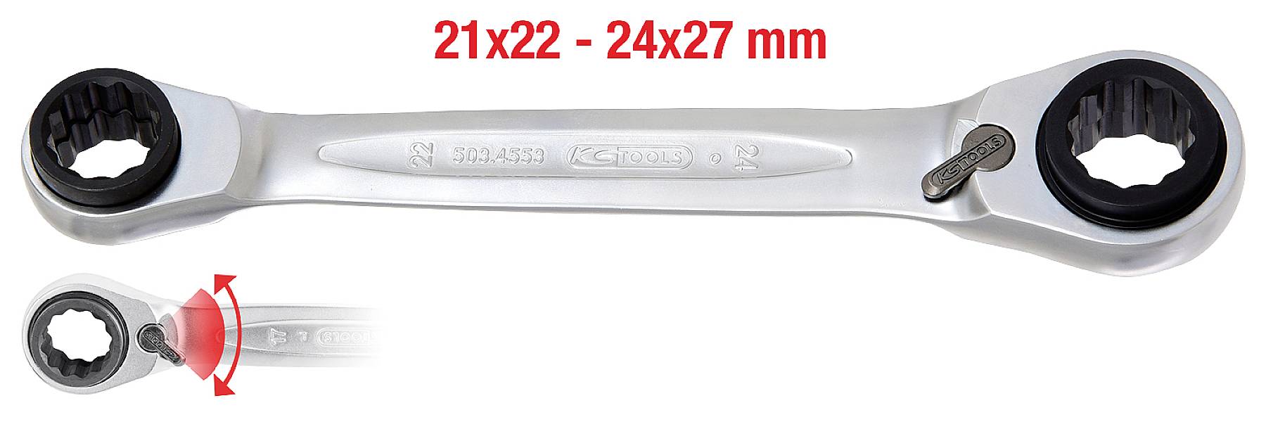 KS Tools 5034553 503.4553 Doppel-Ringschlüssel Schlüsselweite (Metrisch) 21 - 27 mm