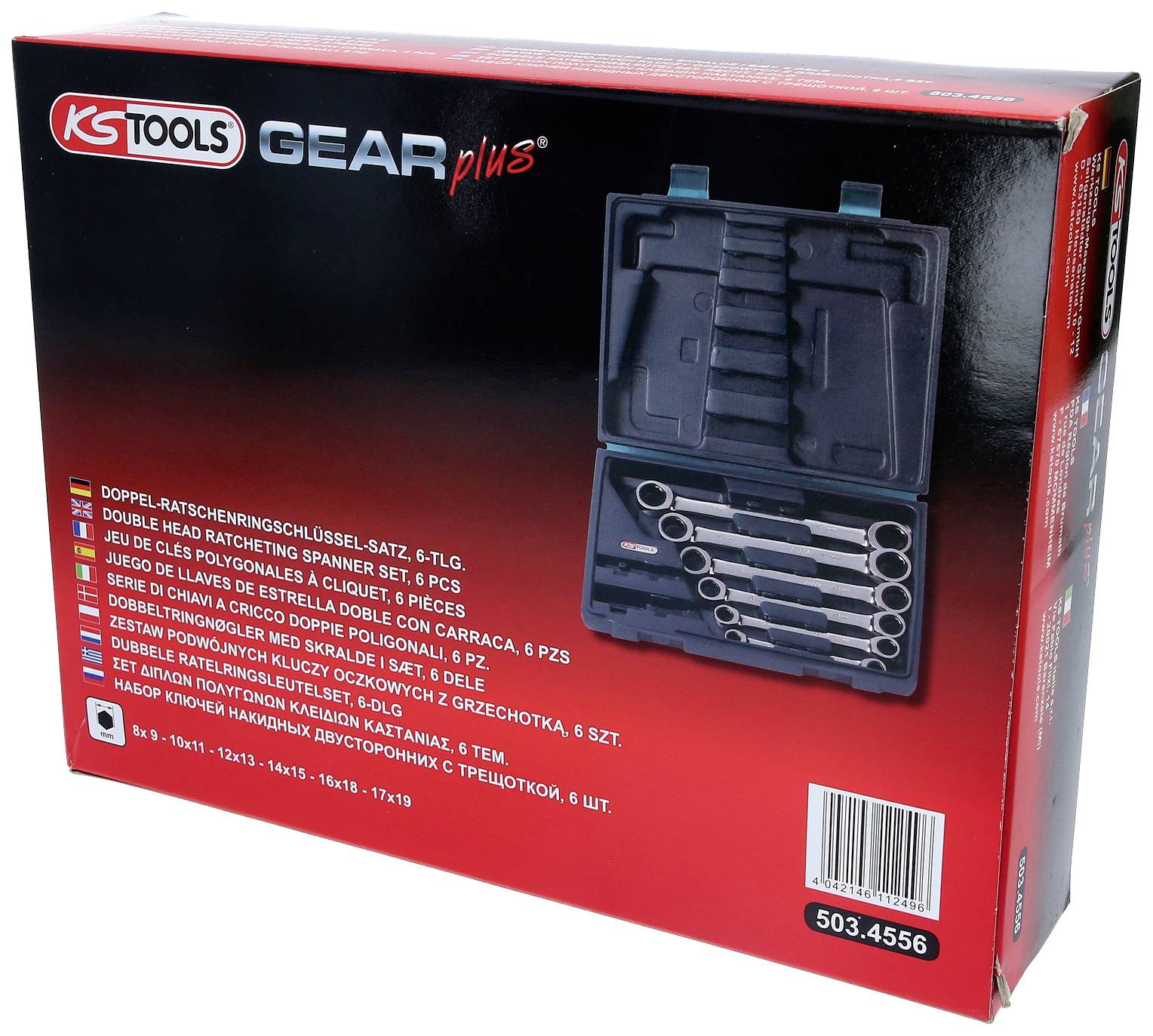 KS Tools 5034556 503.4556 Doppel-Ringschlüssel-Satz Schlüsselweite (Metrisch) 8 - 19mm