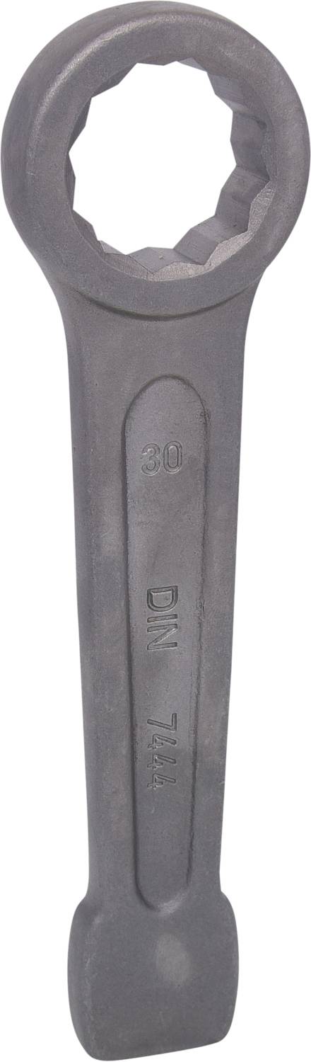 Industrieschlüssel, Größe 90, aus robustem Material. Markierung 'DIN 7444'. Werkzeug für Wartungs- und Reparaturarbeiten.