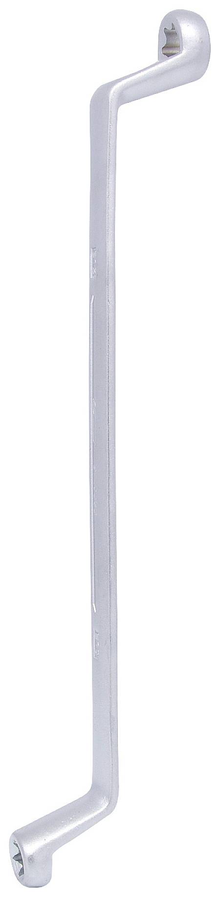 Metallschlüssel mit zwei abgewinkelten Enden in unterschiedlicher Größe, verwendet zum Anziehen oder Lösen von Muttern und Schrauben.