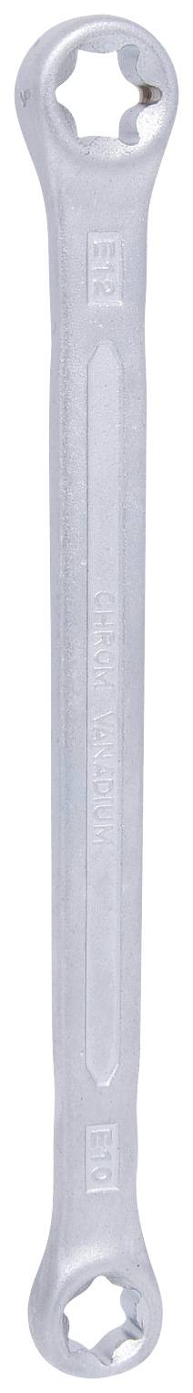 Ein Doppelmaulschlüssel aus Metall, geeignet zum Lösen oder Anziehen von Schraubenmuttern.