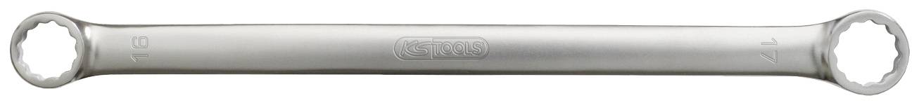 Schraubenschlüssel mit zwei runden Enden in unterschiedlichen Größen, aus silbernem Metall.