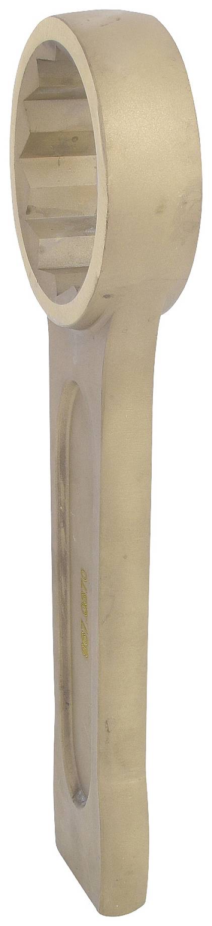 Maulschlüssel aus hellem Metall, robust und schlicht, geeignet für große Schrauben.