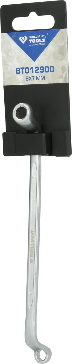 Einsteckschlüssel mit Verpackung. Der Schlüssel ist 8x7 mm groß. Oben ist das Logo von 'Triumf Professional Tools' sichtbar.