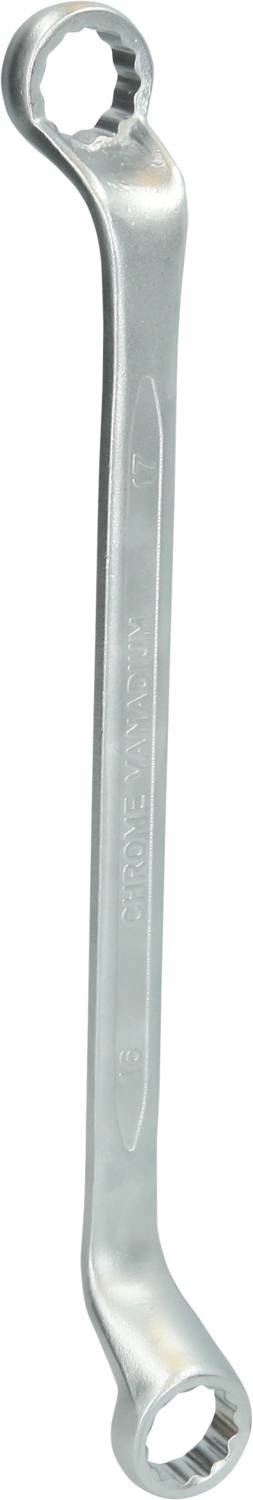 Metallschlüssel mit kreisförmigen Enden zur Befestigung oder Lösung von Muttern und Schrauben.