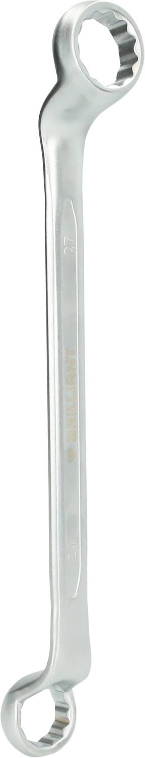 Offener Ringschlüssel aus Metall, mit zwei unterschiedlich großen Sechskantöffnungen an jedem Ende, für das Lösen oder Festziehen von Muttern oder Schrauben.