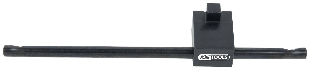 Schwarz lackiertes Ventilfederspanner-Werkzeug von KS Tools, horizontal ausgerichtet.