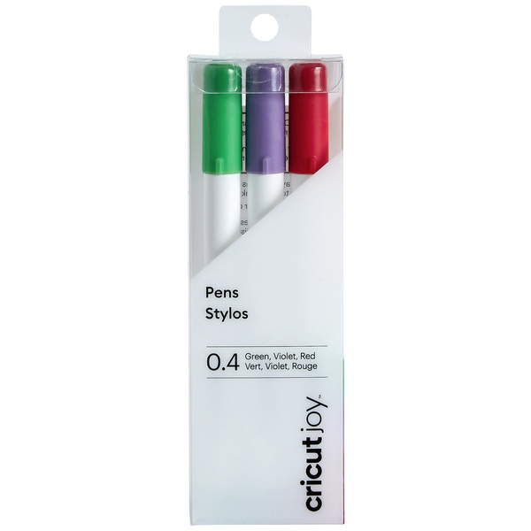 Cricut Joy™ 0,4 mm, 3er Set de broches rouge, vert, violet